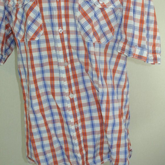 Forever 21 Mens Fitted Fall Autumn Colors Button - Picture 11 of 16